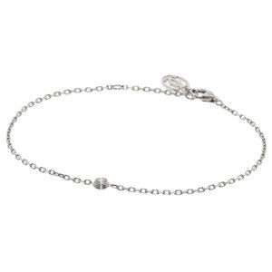 CARTIER 18k Silver Diamond Charm Bracelet